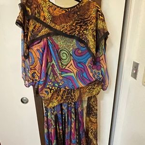 Designer Diane Freis Blouse & Skirt